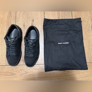 COURT CLASSIC SL/06 EMBROIDERED SNEAKERS IN CANVAS AND LEATHER